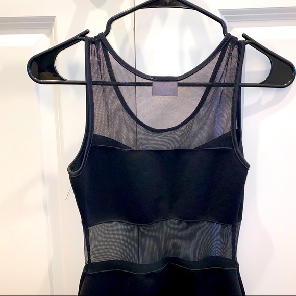 Black Mesh Mini Dress - Picture 2 of 3